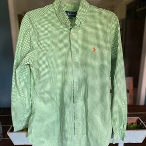 Green gingham Polo